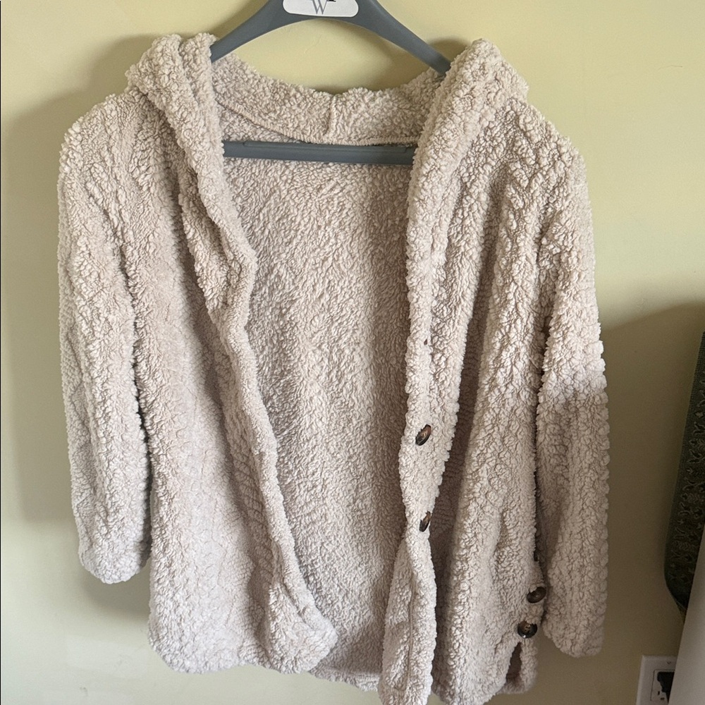 Cozy Cream Hooded Cardigan